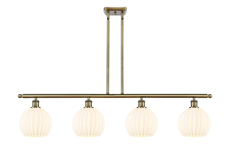 Innovations 516-4I-AB-G1217-8WV LED Island Pendant, Antique Brass