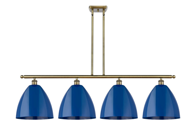 Innovations 516-4I-AB-MBD-12-BL Four Light Island Pendant, Antique Brass