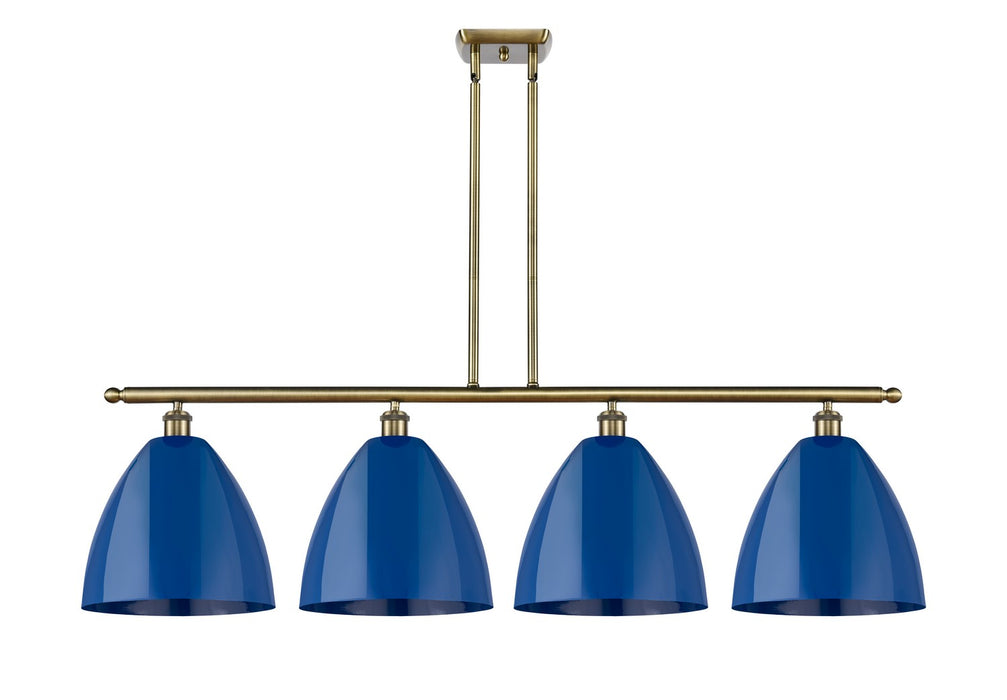 Innovations 516-4I-AB-MBD-12-BL Four Light Island Pendant, Antique Brass