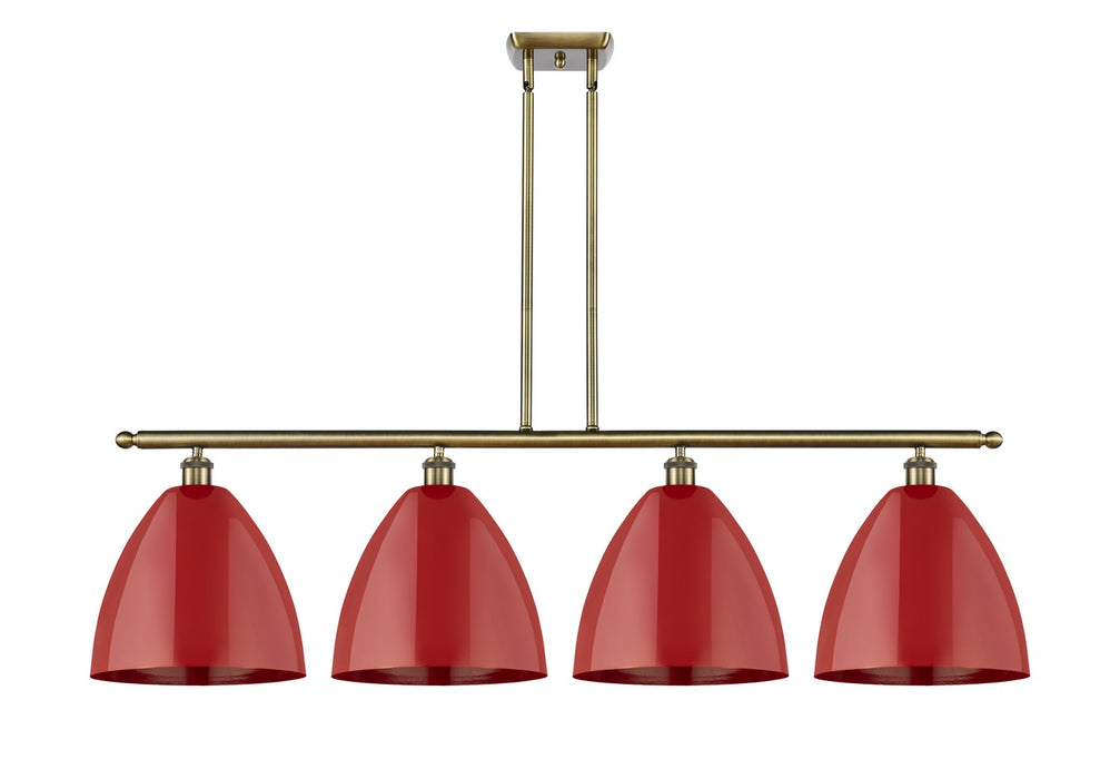 Innovations 516-4I-AB-MBD-12-RD Four Light Island Pendant, Antique Brass