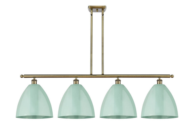 Innovations 516-4I-AB-MBD-12-SF Four Light Island Pendant, Antique Brass