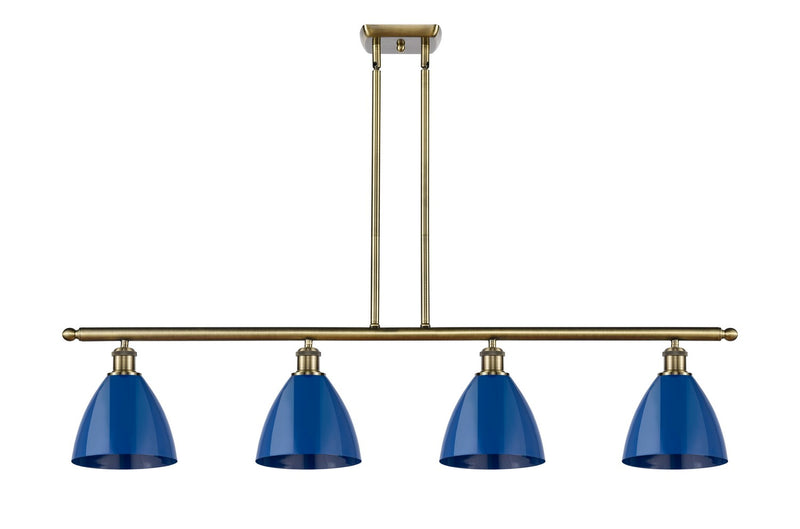 Innovations 516-4I-AB-MBD-75-BL Four Light Island Pendant, Antique Brass