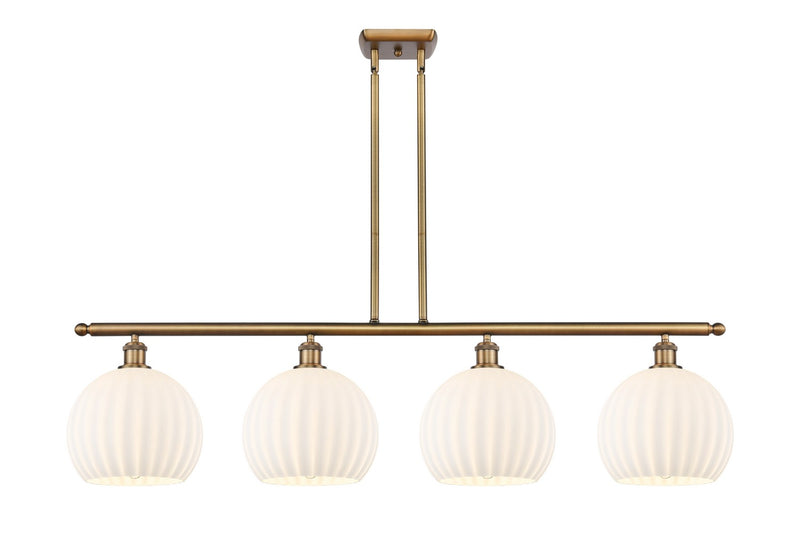 Innovations 516-4I-BB-G1217-10WV LED Island Pendant, Brushed Brass