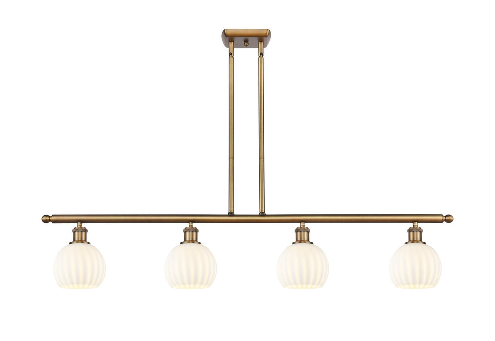 Innovations 516-4I-BB-G1217-6WV LED Island Pendant, Brushed Brass