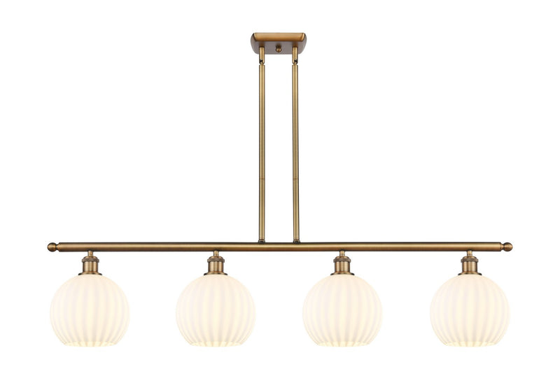 Innovations 516-4I-BB-G1217-8WV LED Island Pendant, Brushed Brass
