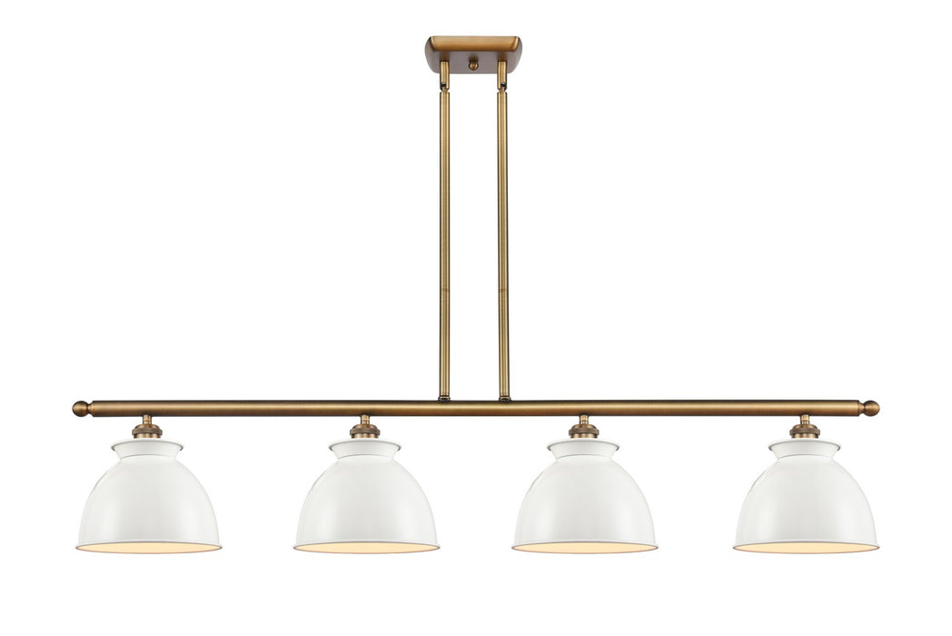 Innovations 516-4I-BB-M14-W Four Light Island Pendant, Brushed Brass