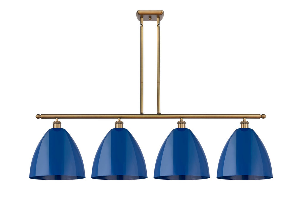 Innovations 516-4I-BB-MBD-12-BL Four Light Island Pendant, Brushed Brass