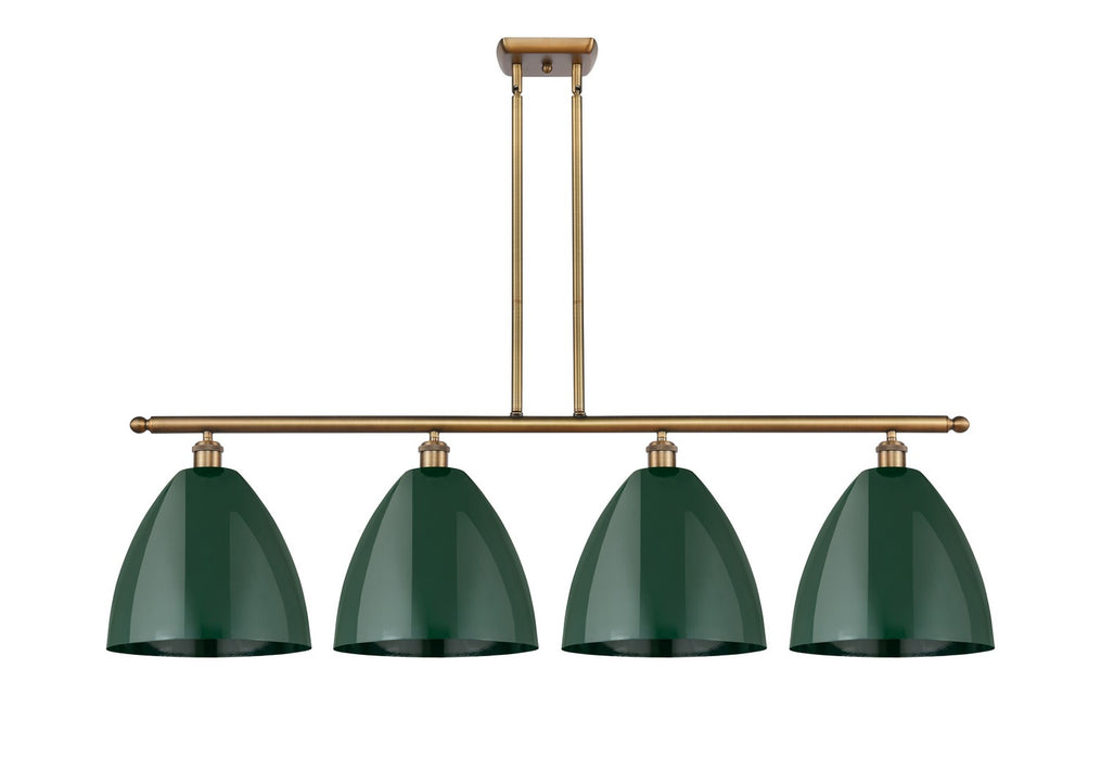 Innovations 516-4I-BB-MBD-12-GR Four Light Island Pendant, Brushed Brass