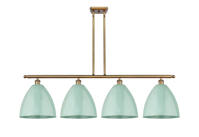 Innovations 516-4I-BB-MBD-12-SF Four Light Island Pendant, Brushed Brass