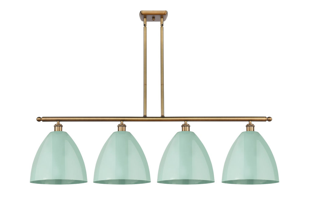 Innovations 516-4I-BB-MBD-12-SF Four Light Island Pendant, Brushed Brass