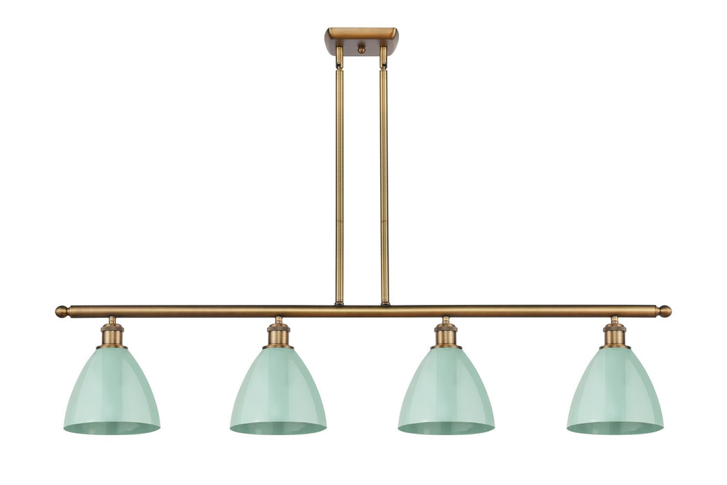 Innovations 516-4I-BB-MBD-75-SF Four Light Island Pendant, Brushed Brass