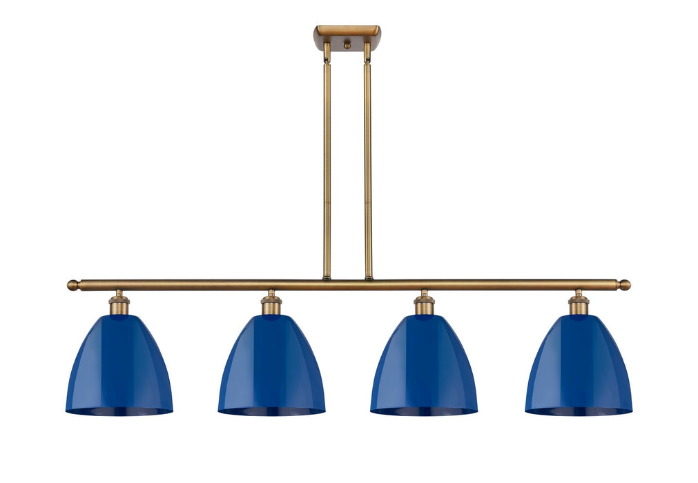 Innovations 516-4I-BB-MBD-9-BL Four Light Island Pendant, Brushed Brass