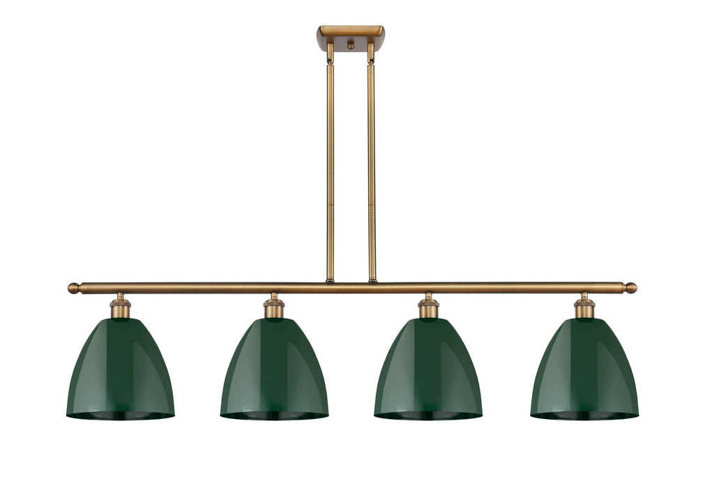 Innovations 516-4I-BB-MBD-9-GR Four Light Island Pendant, Brushed Brass