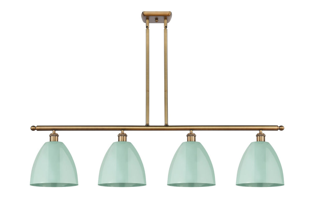 Innovations 516-4I-BB-MBD-9-SF Four Light Island Pendant, Brushed Brass