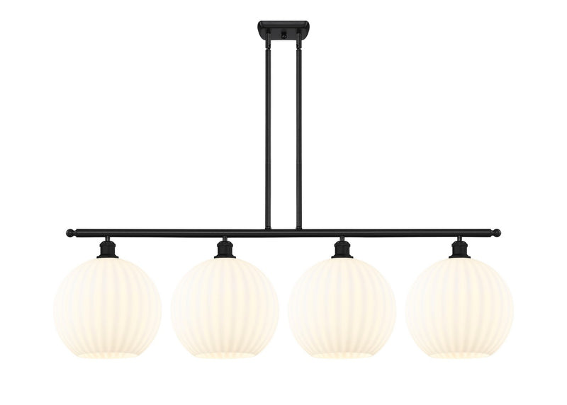 Innovations 516-4I-BK-G1217-12WV LED Island Pendant, Matte Black