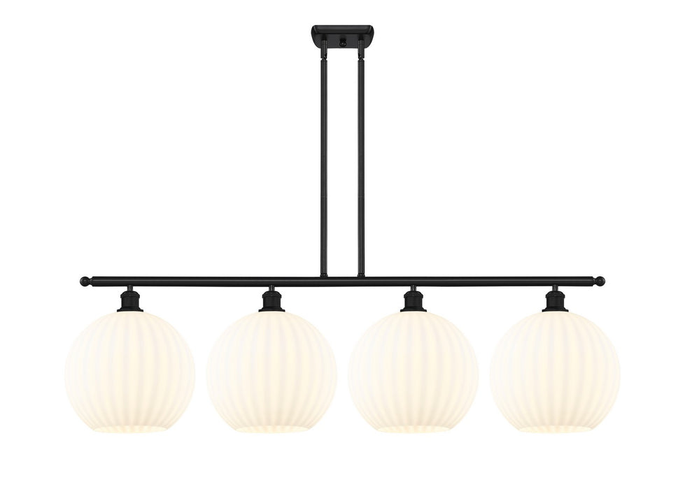 Innovations 516-4I-BK-G1217-12WV LED Island Pendant, Matte Black