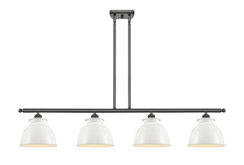 Innovations 516-4I-OB-M14-W Four Light Island Pendant, Oil Rubbed Bronze