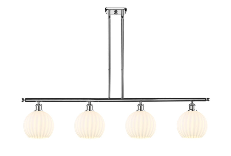Innovations 516-4I-PC-G1217-8WV LED Island Pendant, Polished Chrome