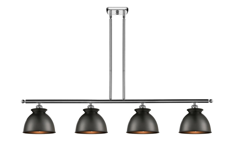 Innovations 516-4I-PC-M14-BK Four Light Island Pendant, Polished Chrome