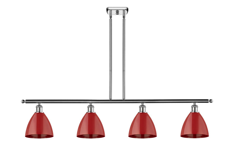 Innovations 516-4I-PC-MBD-75-RD Four Light Island Pendant, Polished Chrome