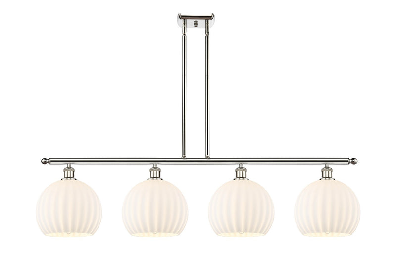 Innovations 516-4I-PN-G1217-10WV LED Island Pendant, Polished Nickel