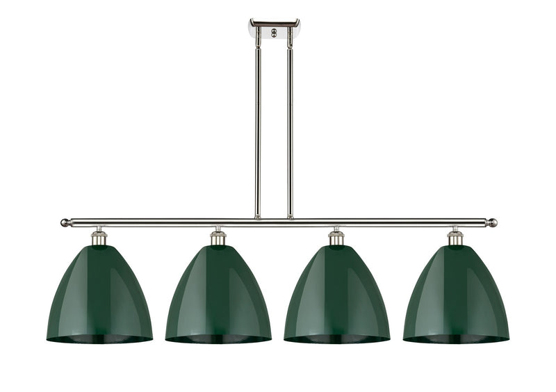 Innovations 516-4I-PN-MBD-12-GR Four Light Island Pendant, Polished Nickel
