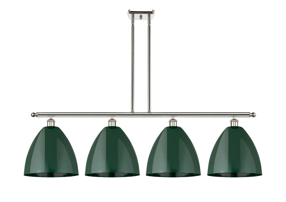 Innovations 516-4I-PN-MBD-12-GR Four Light Island Pendant, Polished Nickel