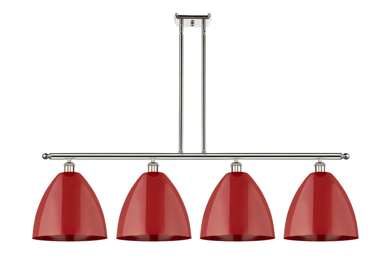 Innovations 516-4I-PN-MBD-12-RD Four Light Island Pendant, Polished Nickel