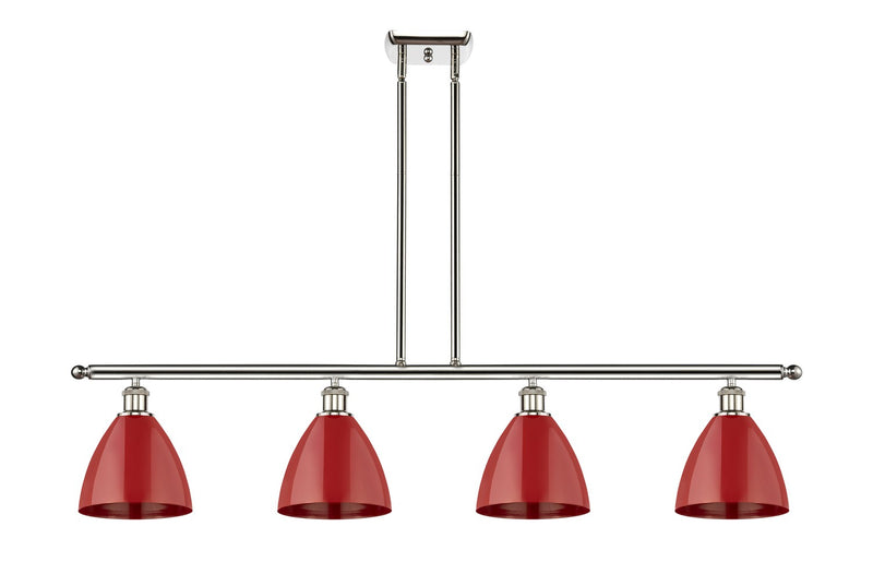 Innovations 516-4I-PN-MBD-75-RD Four Light Island Pendant, Polished Nickel