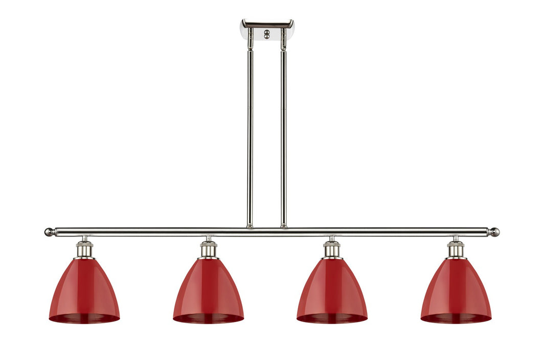 Innovations 516-4I-PN-MBD-75-RD Four Light Island Pendant, Polished Nickel