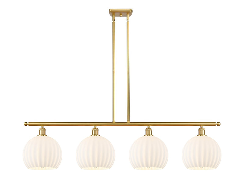 Innovations 516-4I-SG-G1217-10WV LED Island Pendant, Satin Gold