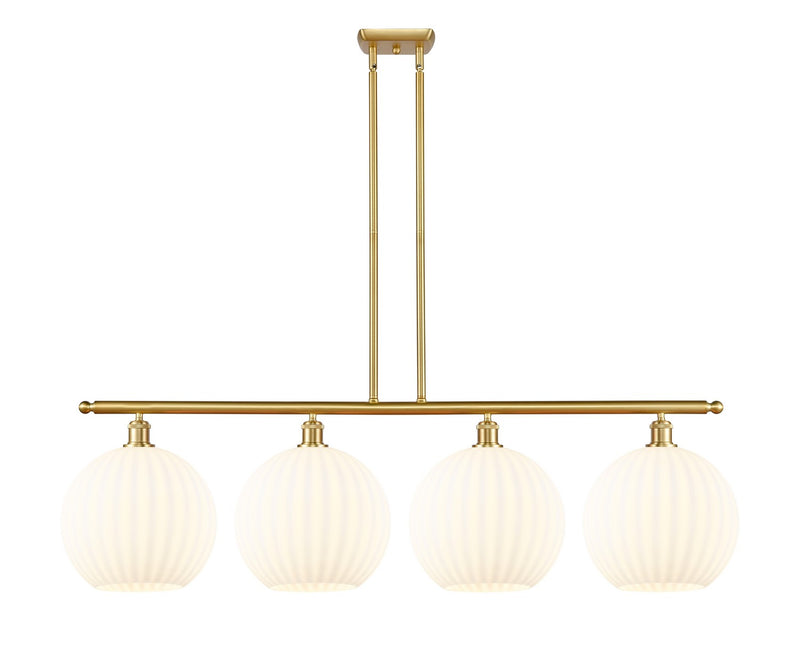 Innovations 516-4I-SG-G1217-12WV LED Island Pendant, Satin Gold