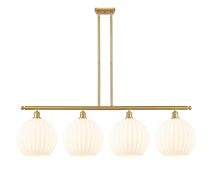 Innovations 516-4I-SG-G1217-12WV LED Island Pendant, Satin Gold