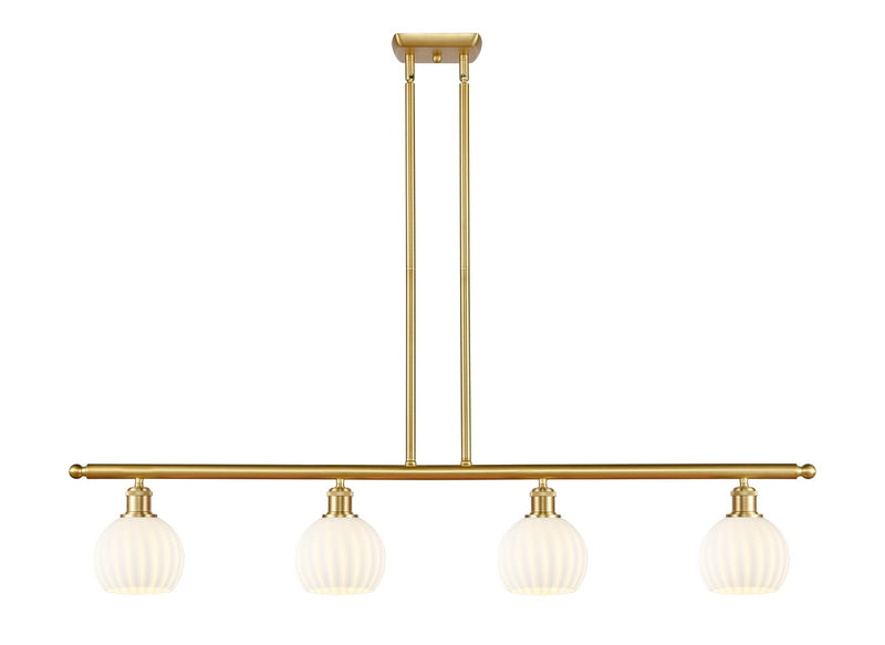 Innovations 516-4I-SG-G1217-6WV LED Island Pendant, Satin Gold