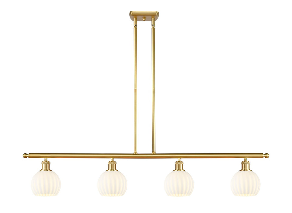 Innovations 516-4I-SG-G1217-6WV LED Island Pendant, Satin Gold