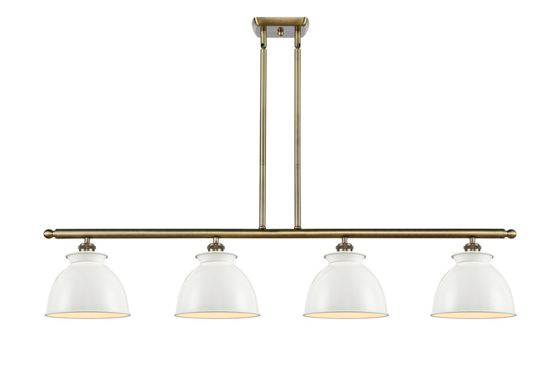 Innovations 516-4I-AB-M14-W Four Light Island Pendant, Antique Brass