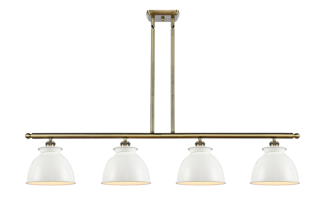 Innovations 516-4I-AB-M14-W Four Light Island Pendant, Antique Brass