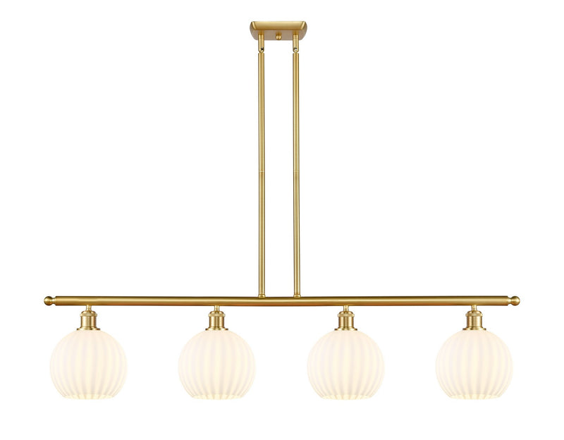 Innovations 516-4I-SG-G1217-8WV LED Island Pendant, Satin Gold