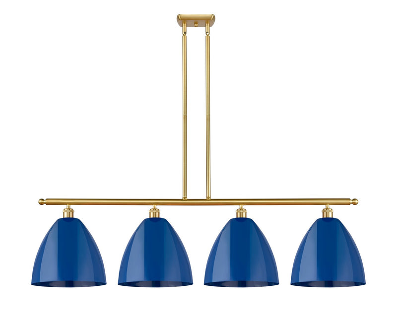 Innovations 516-4I-SG-MBD-12-BL Four Light Island Pendant, Satin Gold
