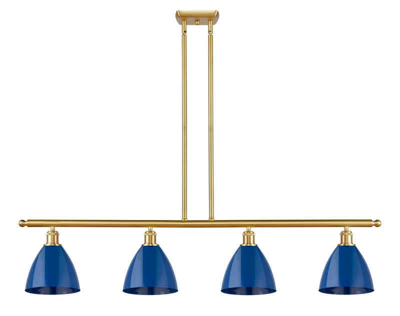 Innovations 516-4I-SG-MBD-75-BL Four Light Island Pendant, Satin Gold