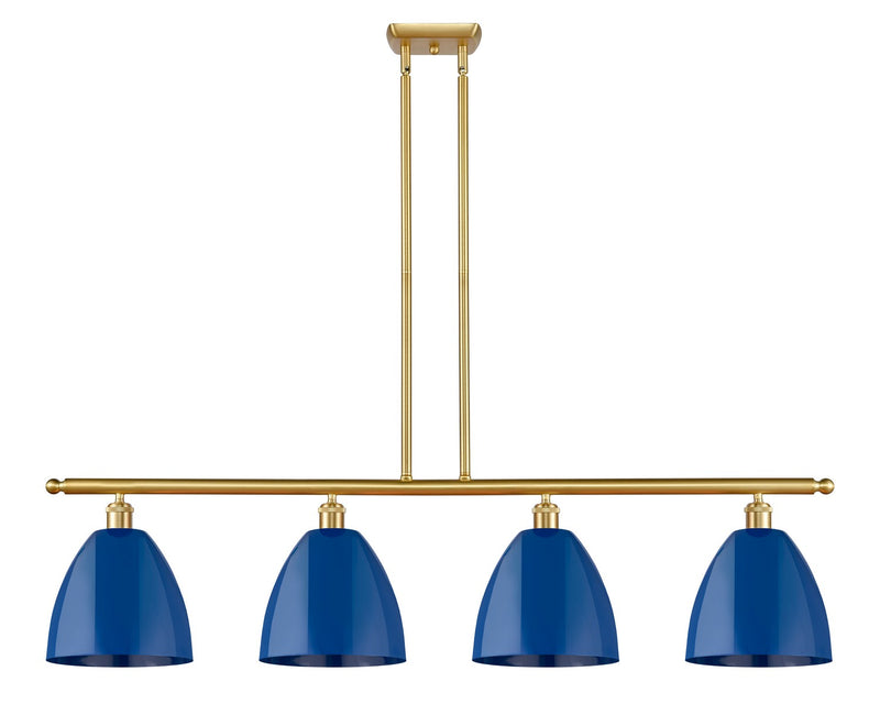 Innovations 516-4I-SG-MBD-9-BL Four Light Island Pendant, Satin Gold