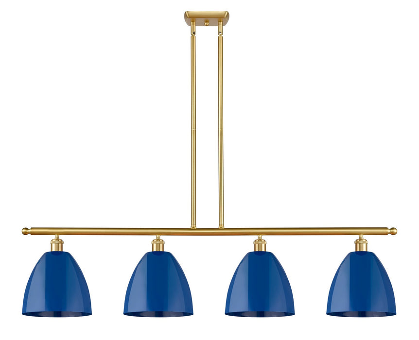 Innovations 516-4I-SG-MBD-9-BL Four Light Island Pendant, Satin Gold