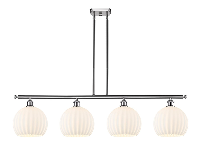 Innovations 516-4I-SN-G1217-10WV LED Island Pendant, Brushed Satin Nickel