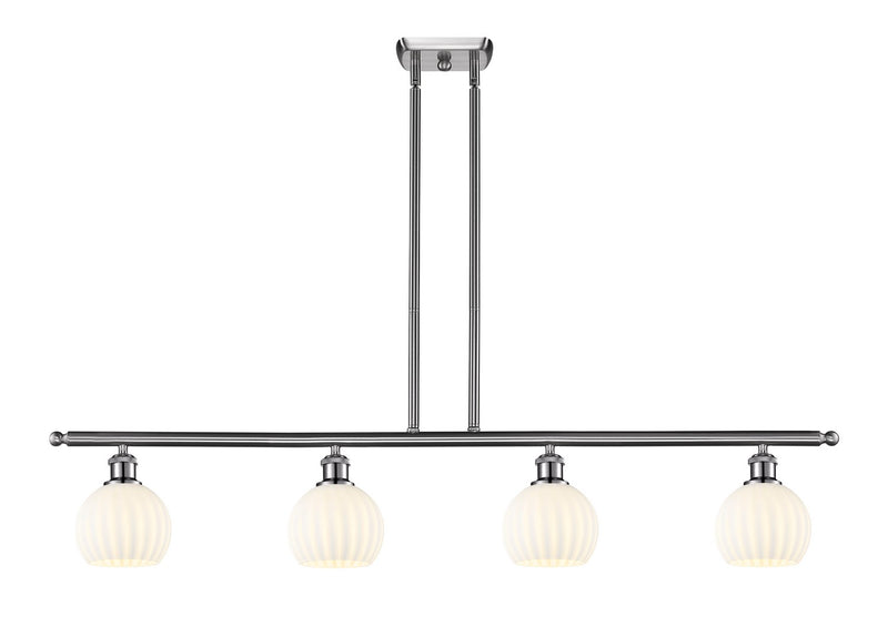 Innovations 516-4I-SN-G1217-6WV LED Island Pendant, Brushed Satin Nickel
