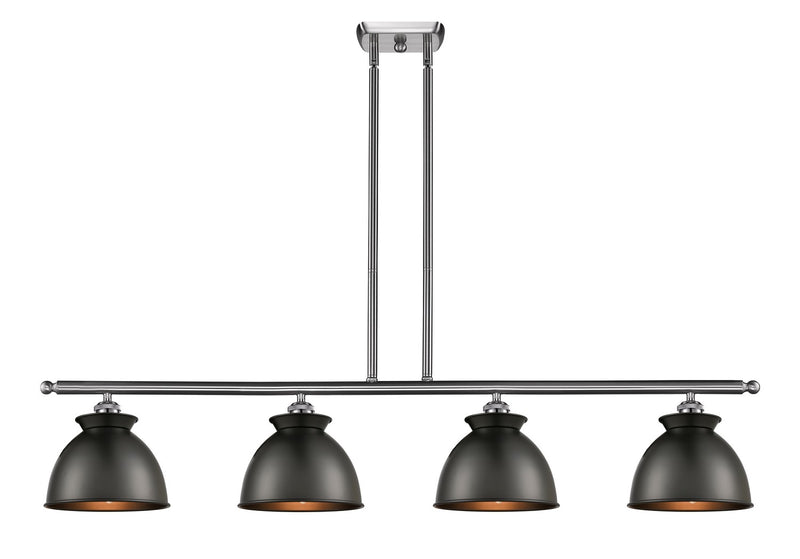 Innovations 516-4I-SN-M14-BK Four Light Island Pendant, Brushed Satin Nickel