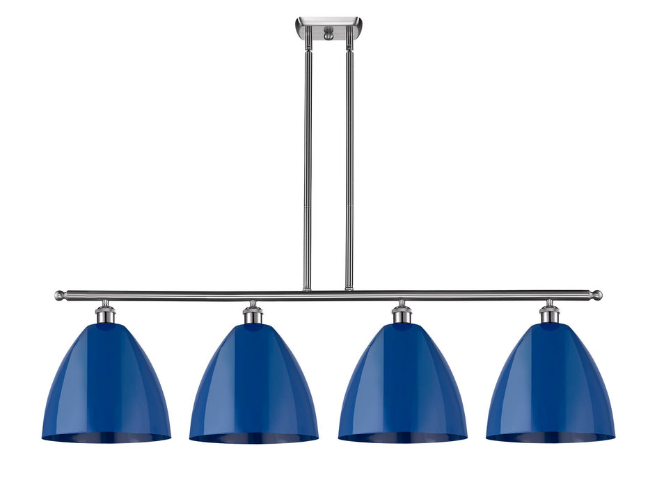 Innovations 516-4I-SN-MBD-12-BL Four Light Island Pendant, Brushed Satin Nickel