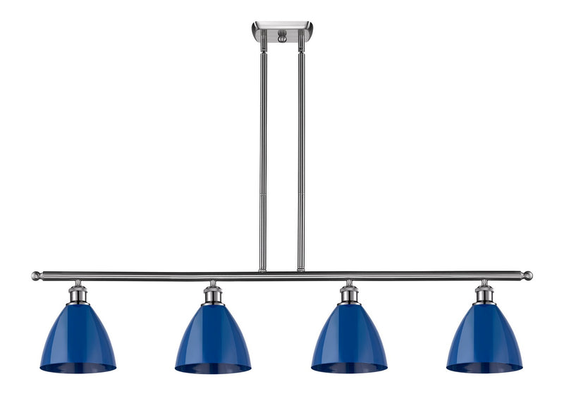 Innovations 516-4I-SN-MBD-75-BL Four Light Island Pendant, Brushed Satin Nickel