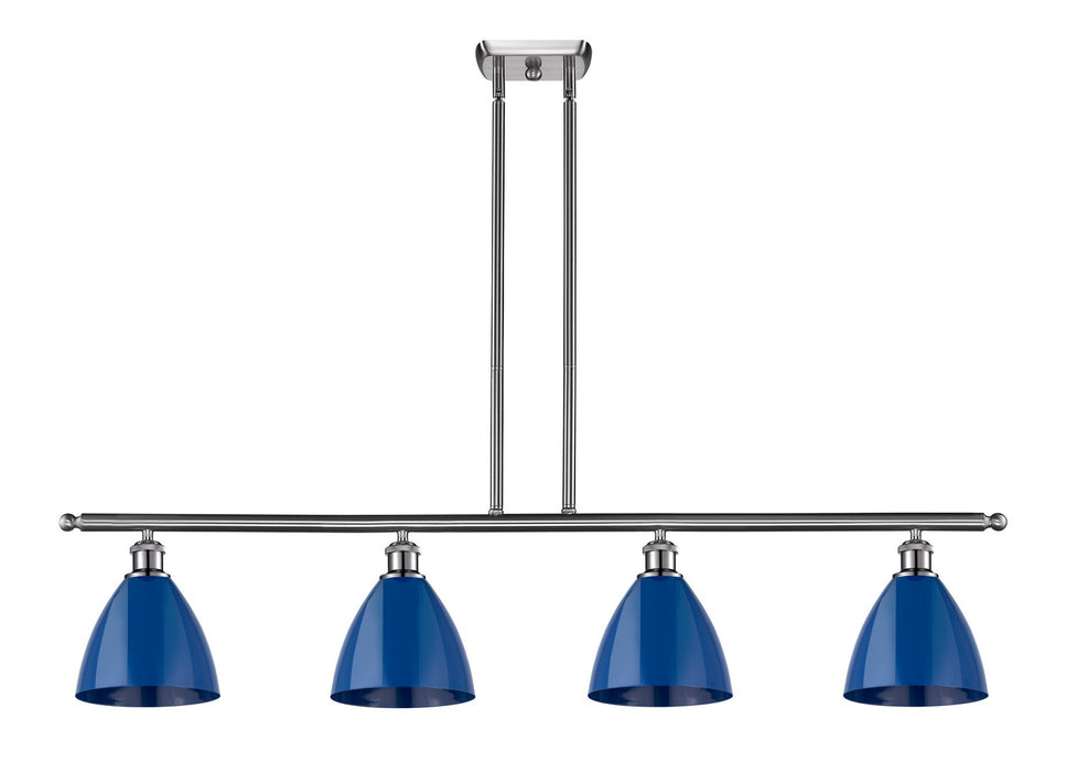 Innovations 516-4I-SN-MBD-75-BL Four Light Island Pendant, Brushed Satin Nickel