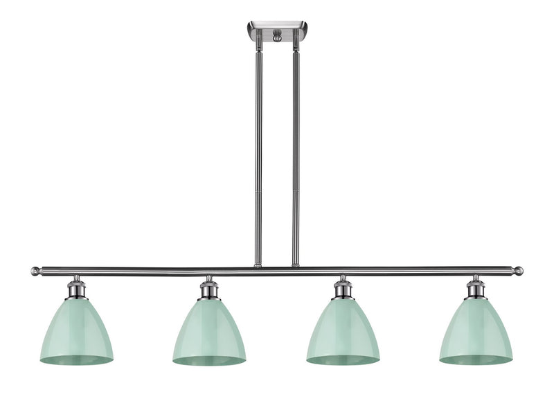 Innovations 516-4I-SN-MBD-75-SF Four Light Island Pendant, Brushed Satin Nickel