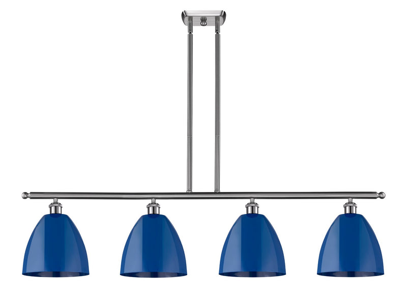 Innovations 516-4I-SN-MBD-9-BL Four Light Island Pendant, Brushed Satin Nickel